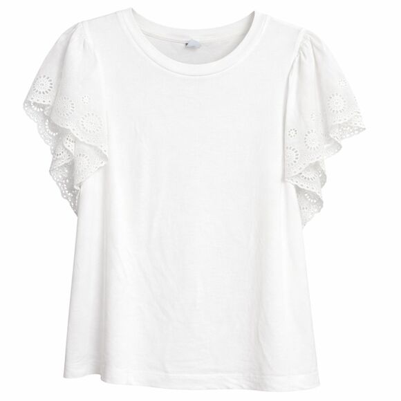 Old Navy Tops - OLD NAVY EYELET CASUAL OVERSIZED CHIC COTTON WESTERN BASIC EVERYDAY WEAR BLOUSE